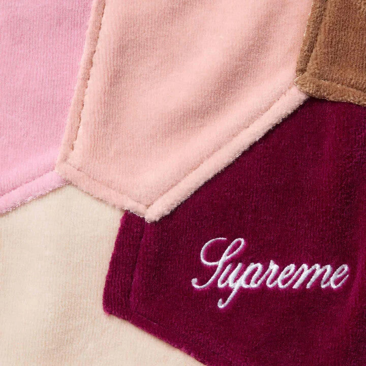 Supreme Patchwork Velour Short Tan