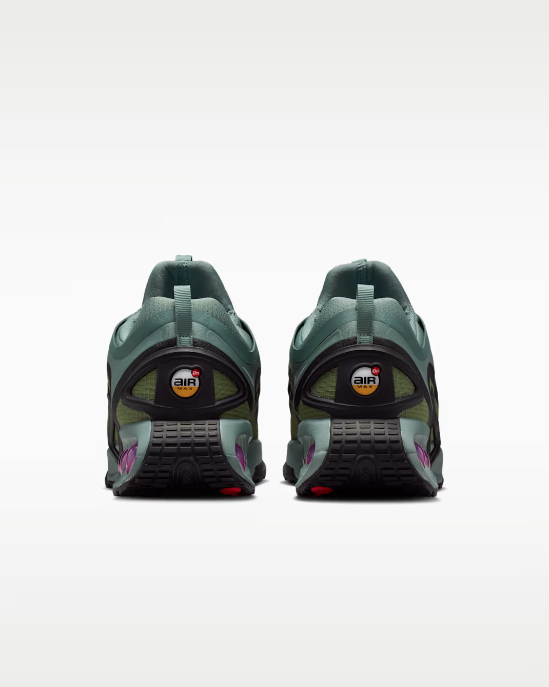 HQ8605-300 Nike Air Max DN Roam Clay Green Sky J Light Olive Black Fire (Men's)