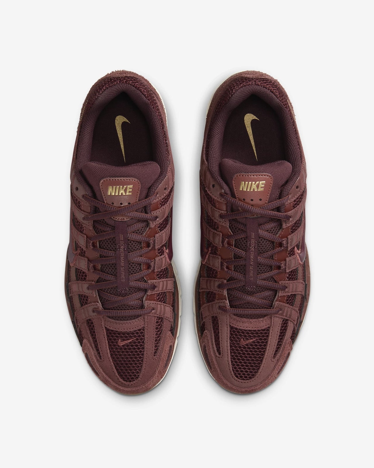 HF0015-200 Nike P-6000 SE Dark Pony Metallic Gold Pale Ivory Burgundy (Men's)