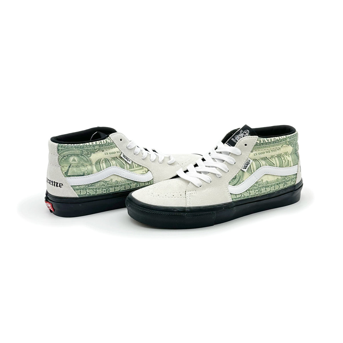 SUP-VANS-23SS-SGM-W Supreme Ã Vans Doller Skate Grosso Mid White