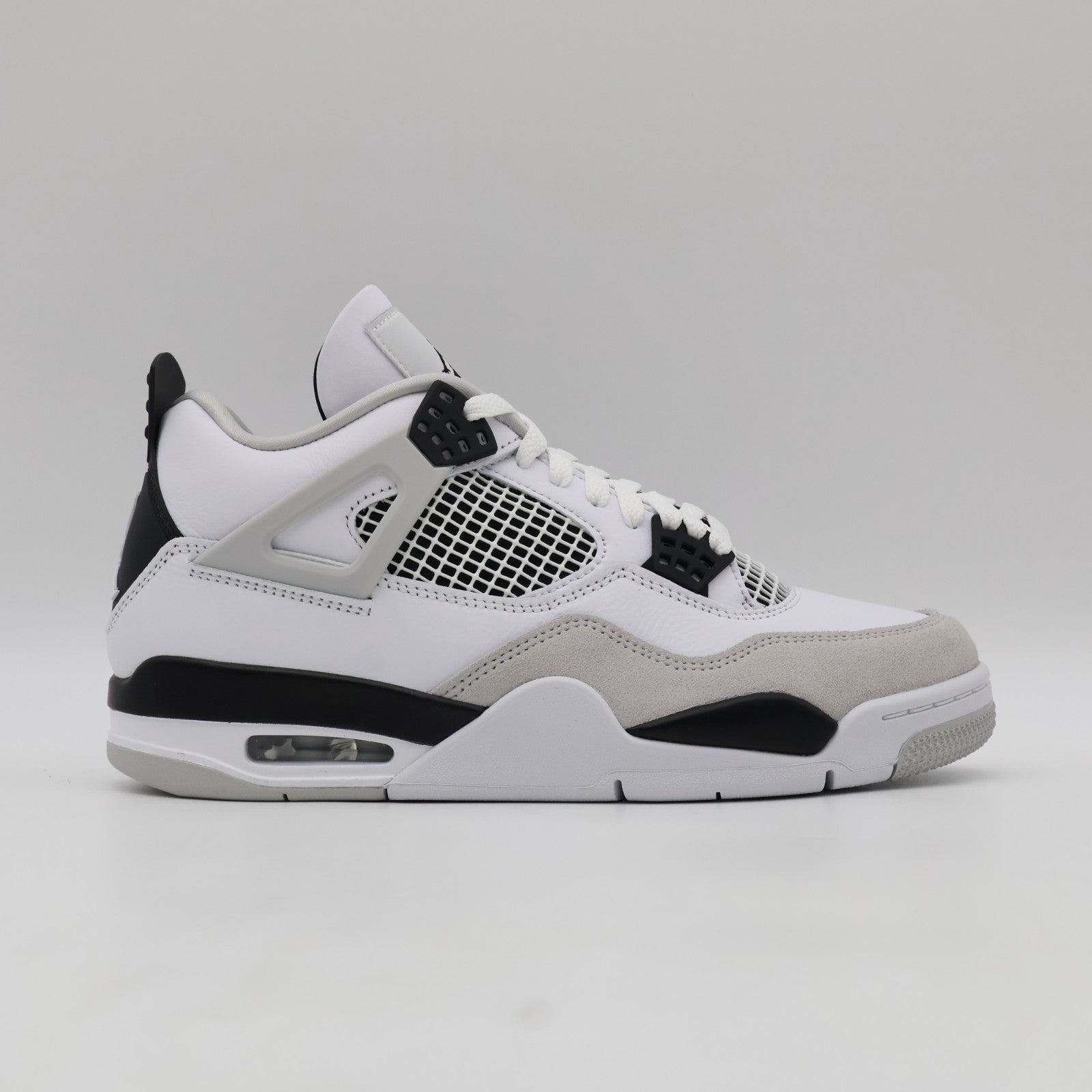 DH6927-111 Nike Air Jordan 4 Military Black White Neutral Grey (Men's)