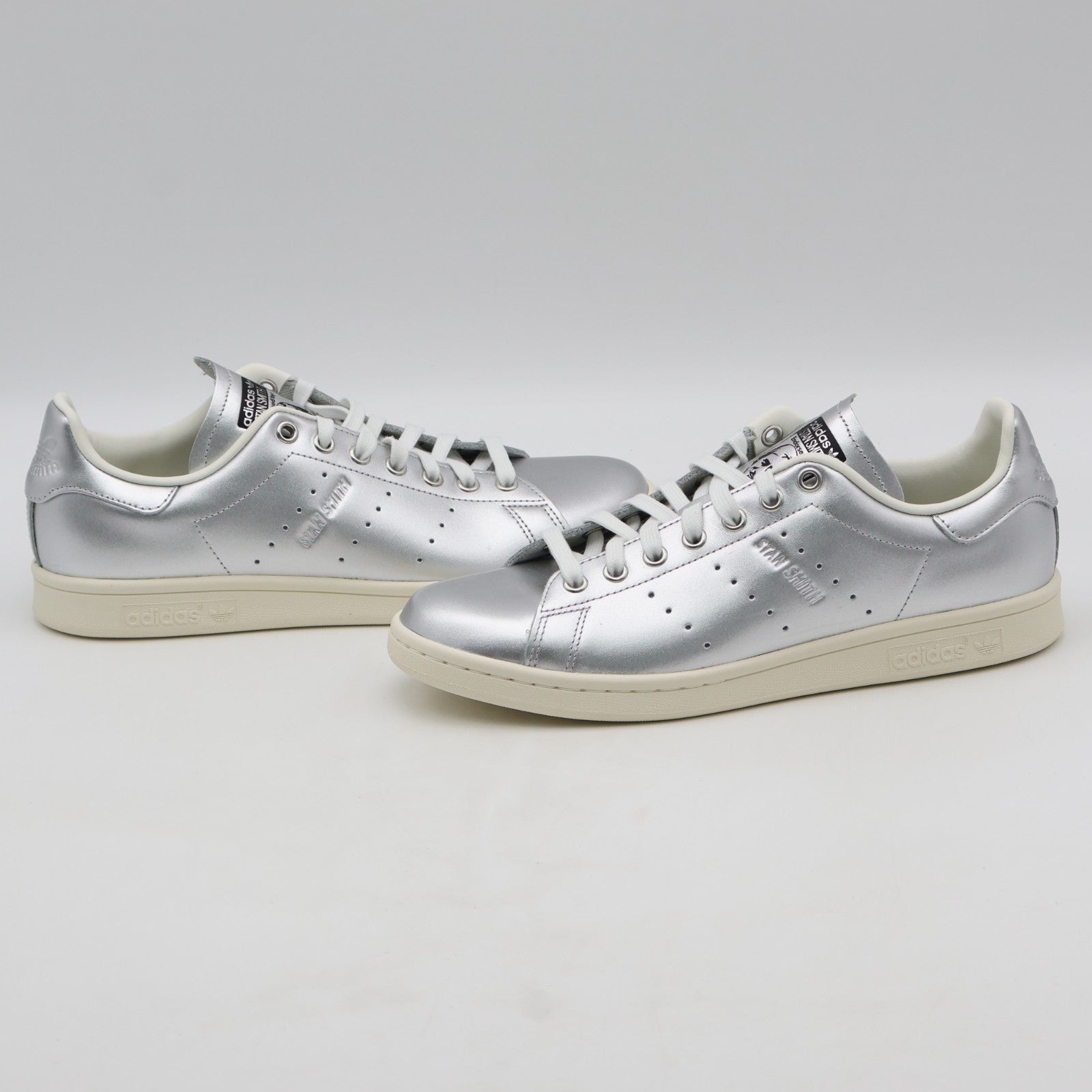 JI2930 adidas Originals Stan Smith Silver Metallic Core Black (Women's)