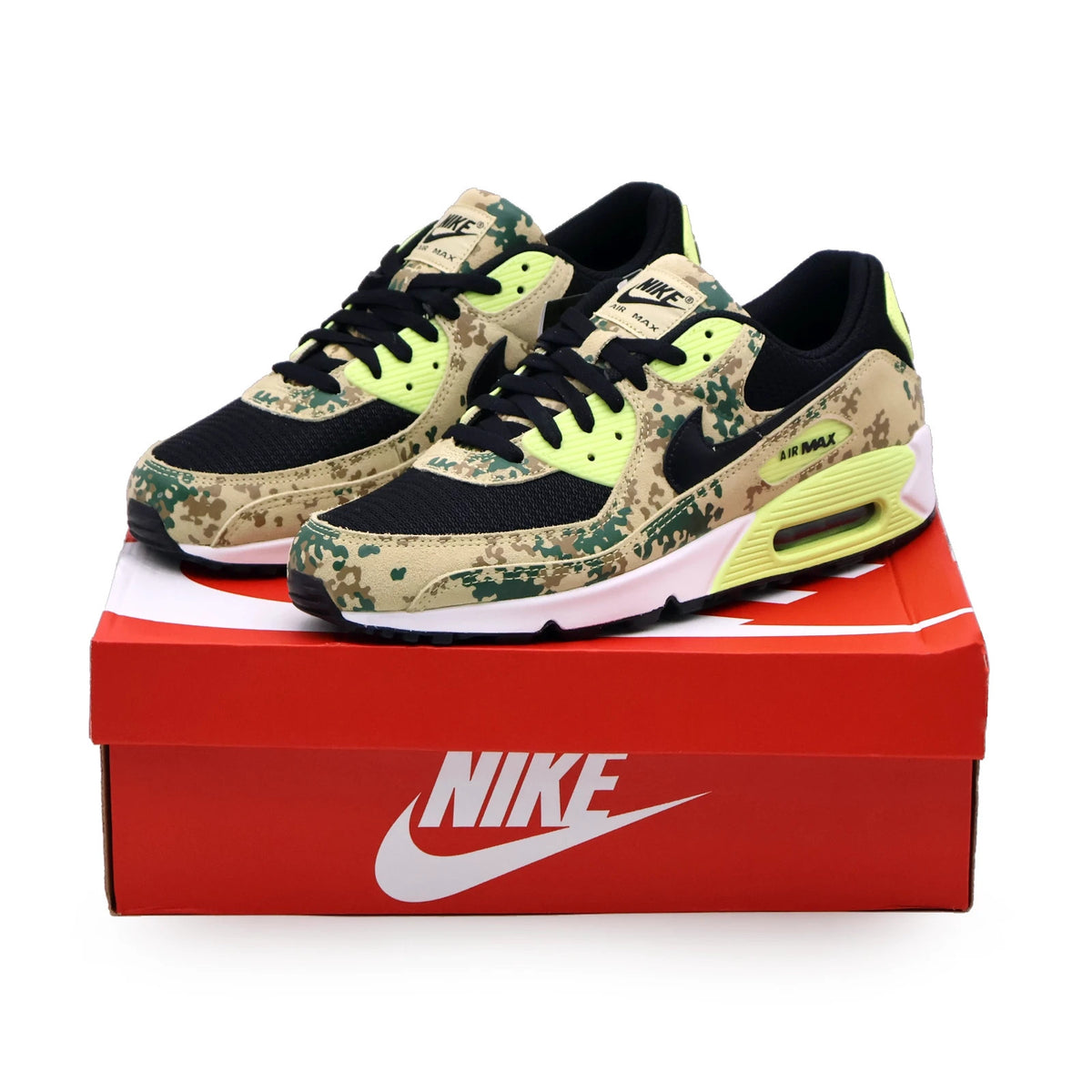 IF1721-700 Nike Air Max 90 PRM Team Gold Light Lemon Twist Phantom Black (Men's)