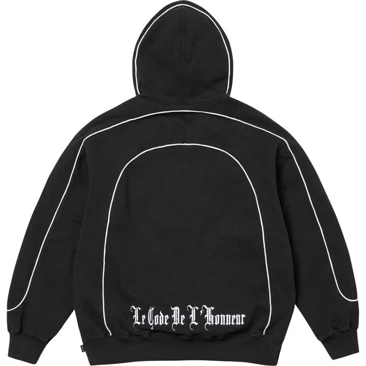 Supreme Curve Piping Hooded Sweatshirt Black