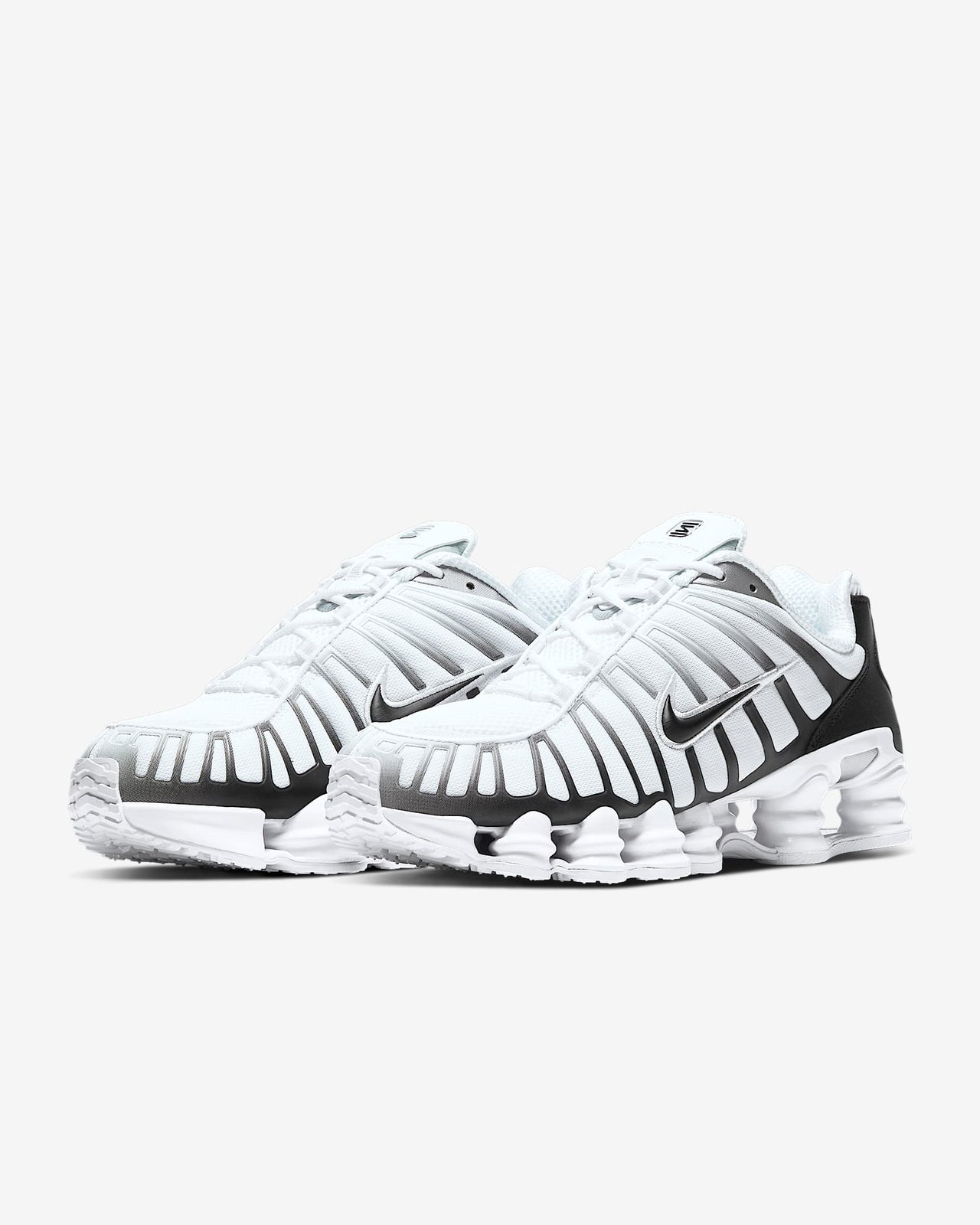 AV3595-102 Nike Shox TL White Metallic Platinum Black (Men's)