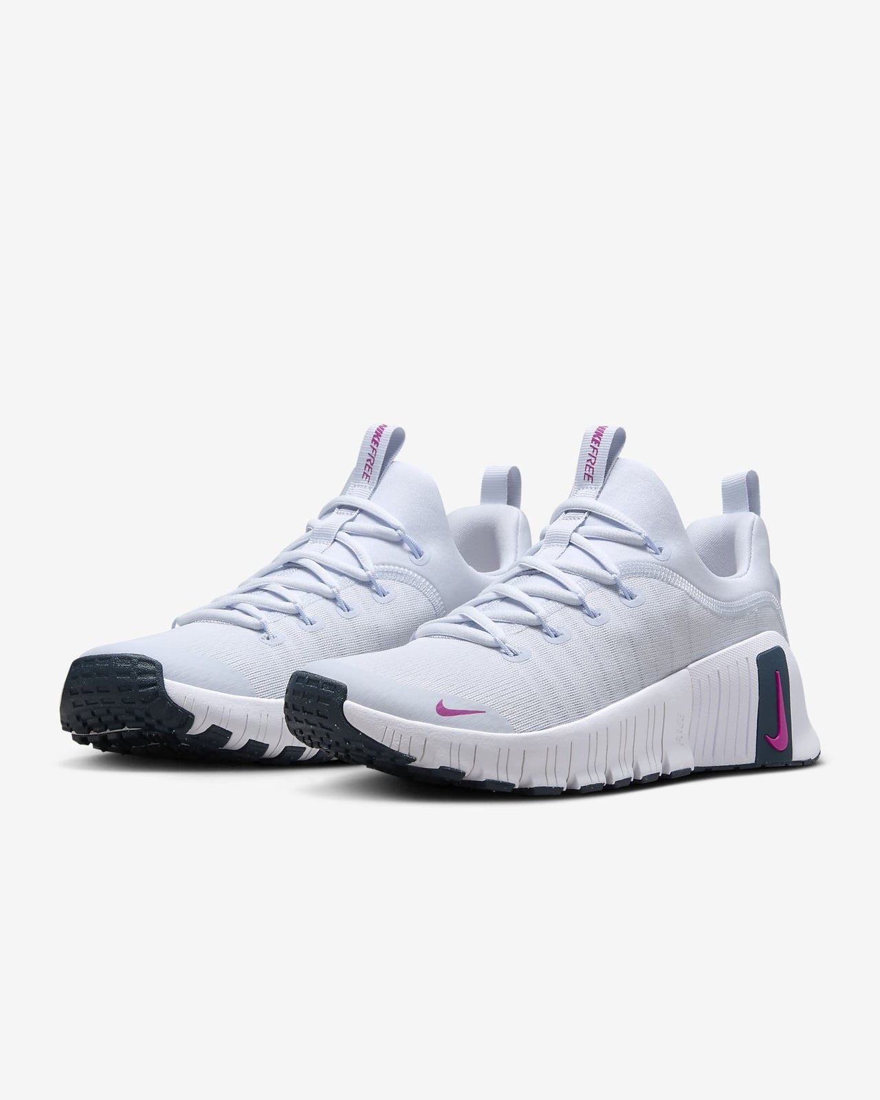 FJ7126-004 Nike Free Metcon 6 Football Grey Armory Navy Hot Fuchsia (Women's)