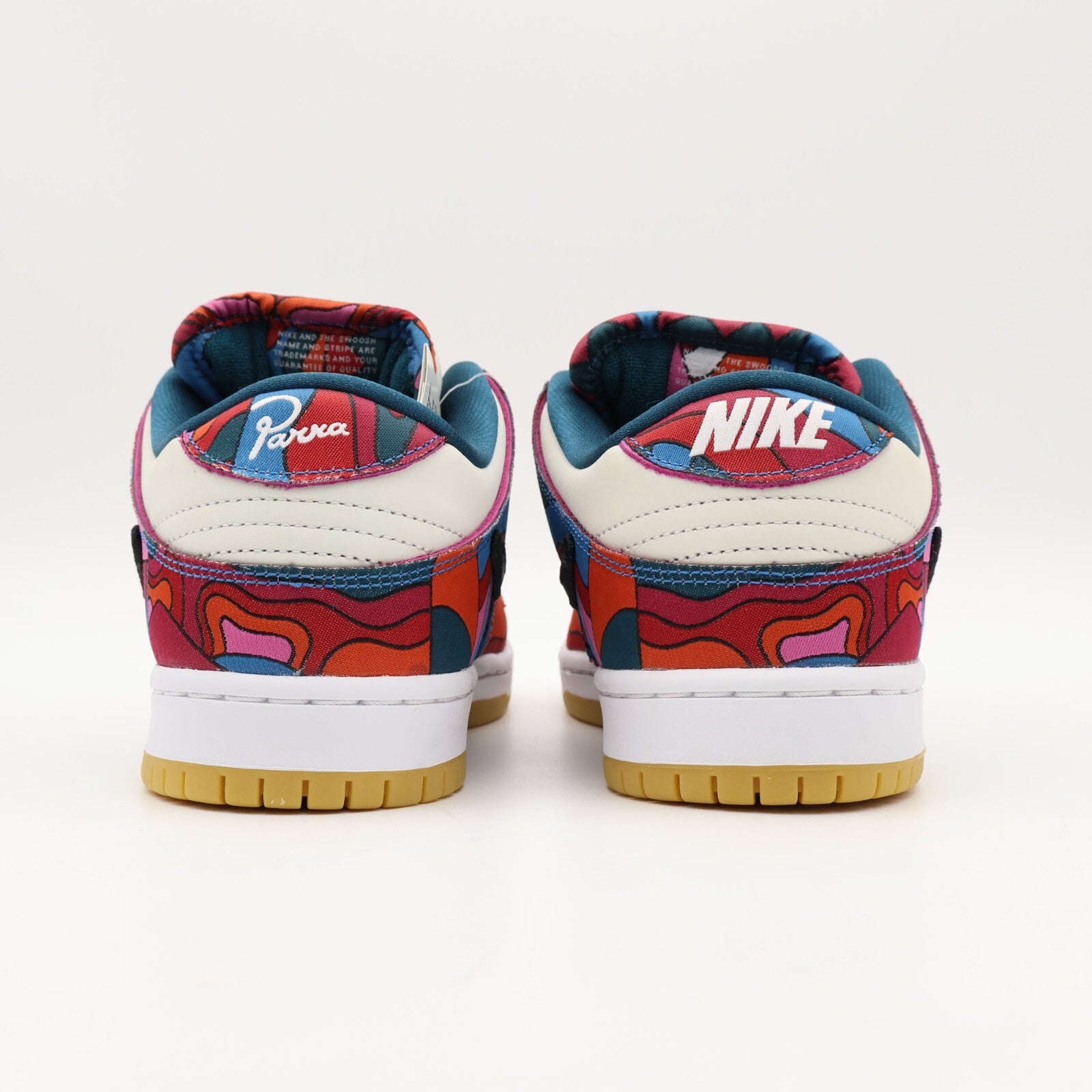 DH7695-600 Nike SB Dunk Low Pro Parra Abstract Art Fire Pink Gym Red Mocha Blue