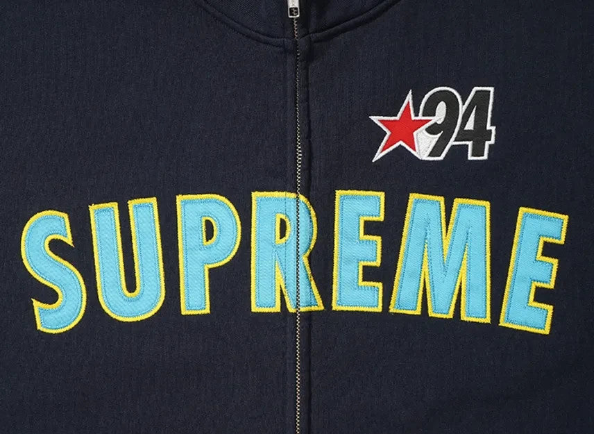 Supreme Mascots Zip Up Sweatshirt "Navy"