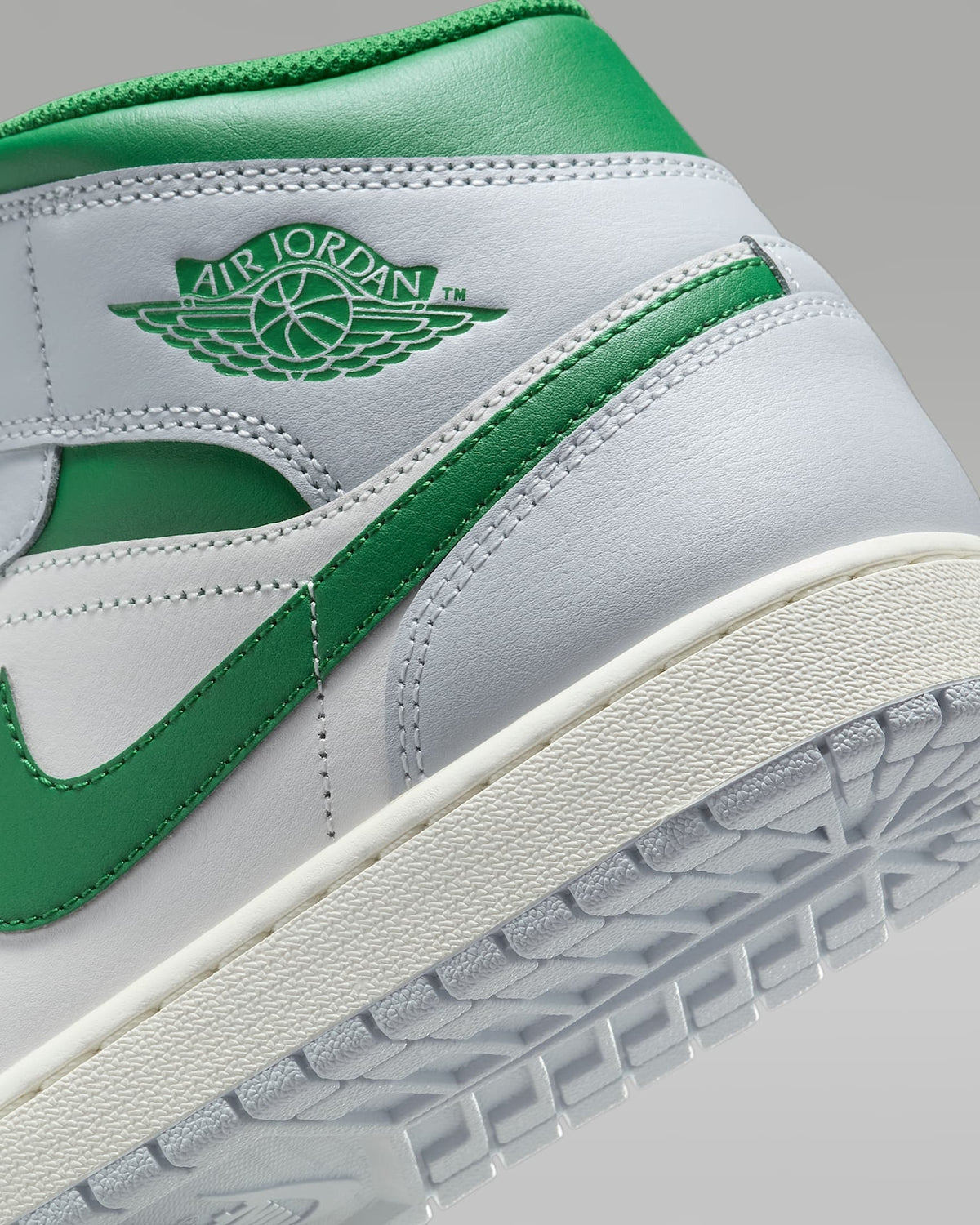 DQ8426-142 Nike Air Jordan 1 Mid Summit White Pure Platinum Sail Pine (Men's)
