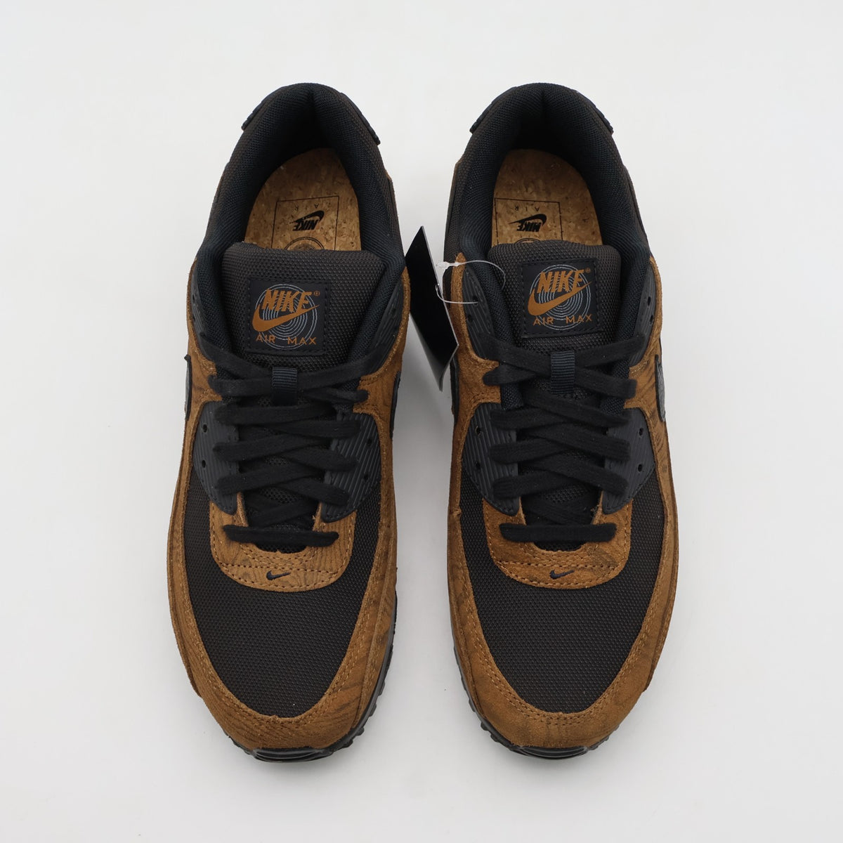 IQ0283-281 Nike Air Max 90 Premium Light British Tan Velvet Brown Black (Men's)