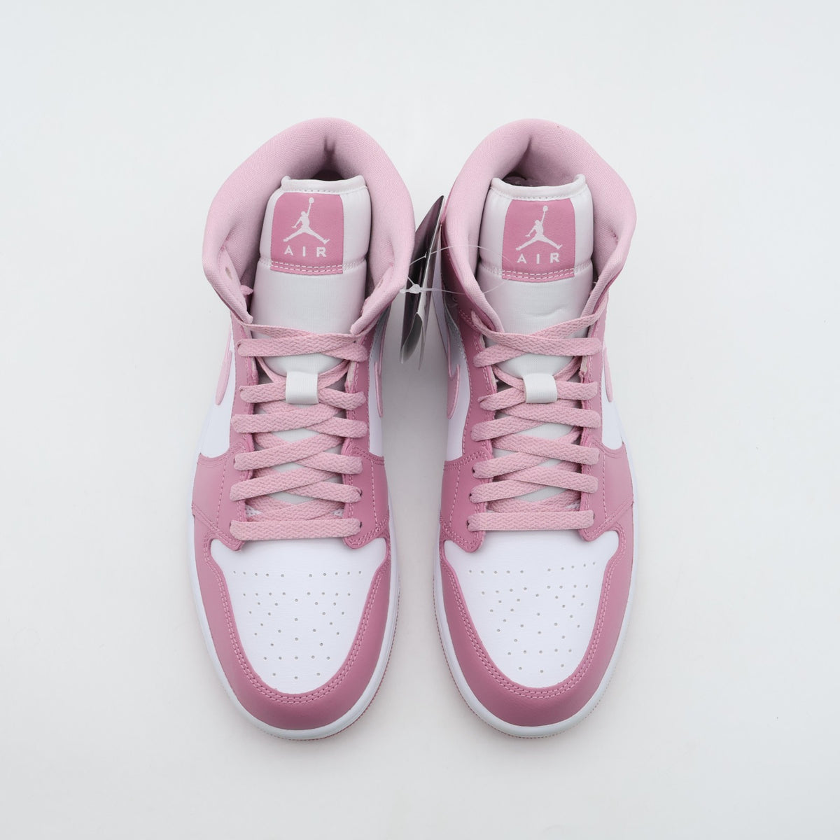 BQ6472-605 Nike Women's Air Jordan 1 Mid Elemental PinkIced Carmine (Women's)