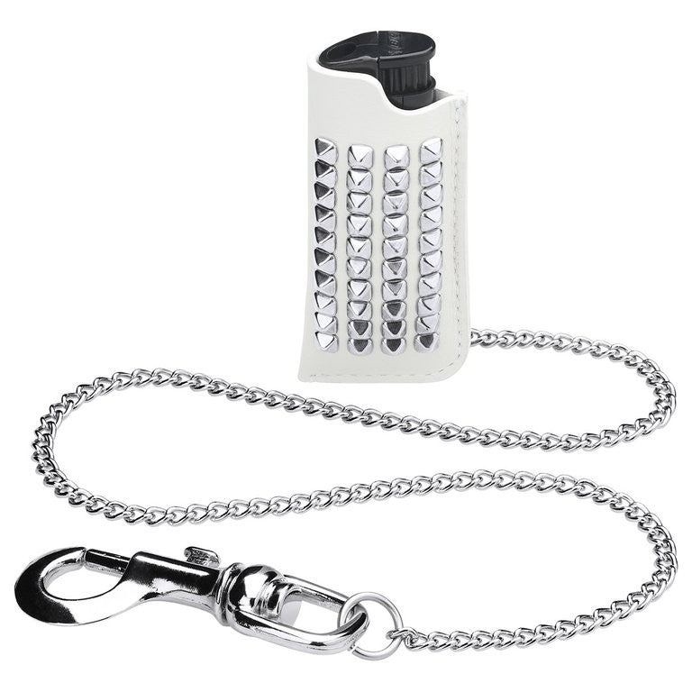 Supreme Studded Leather Lighter Holder White