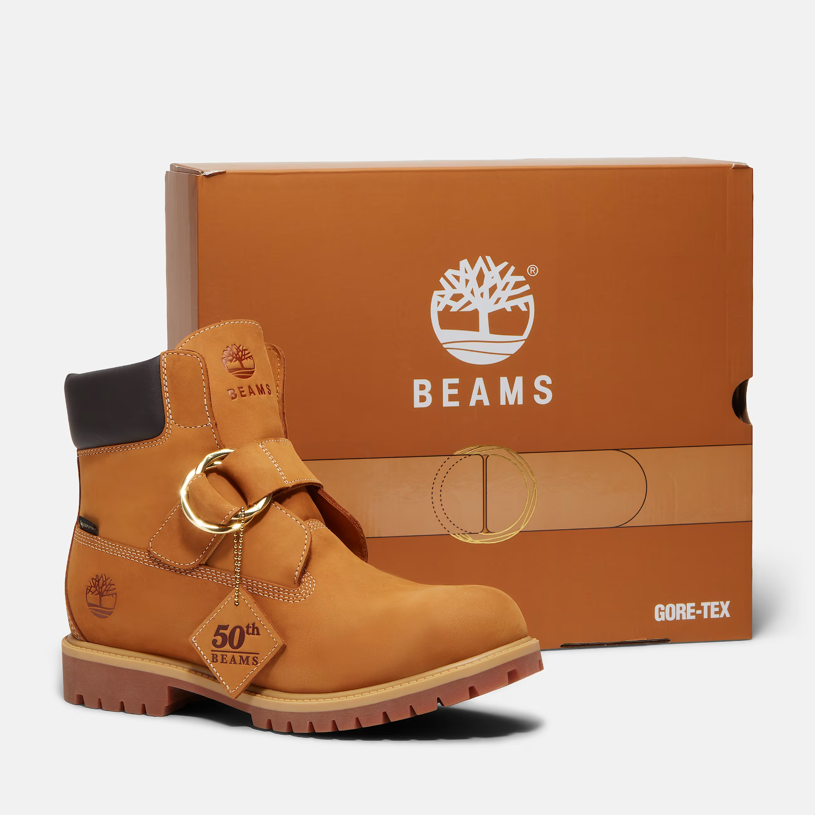 TB0A5NGSEYJ BEAMS Ã Timberland 6-Inch Premium Ring Boot GORE-TEX Wheat (Men's)