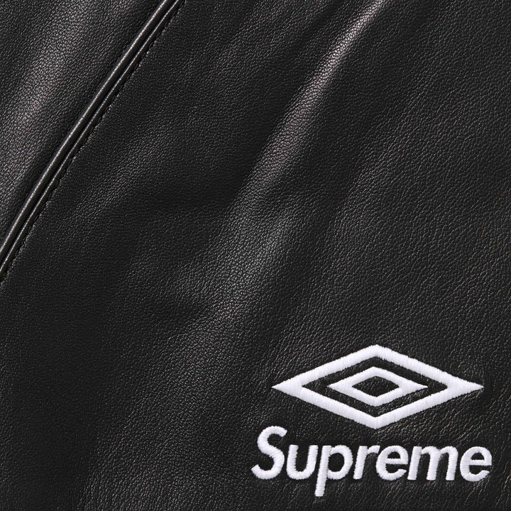 Supreme Umbro Leather Track Jacket Black