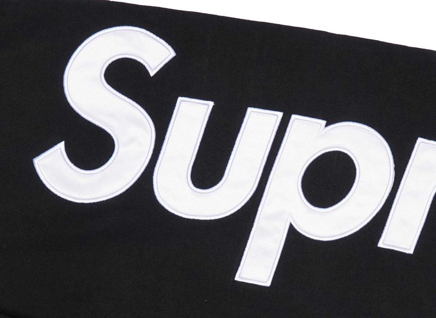 Supreme Satin Applique Sweatpant Black