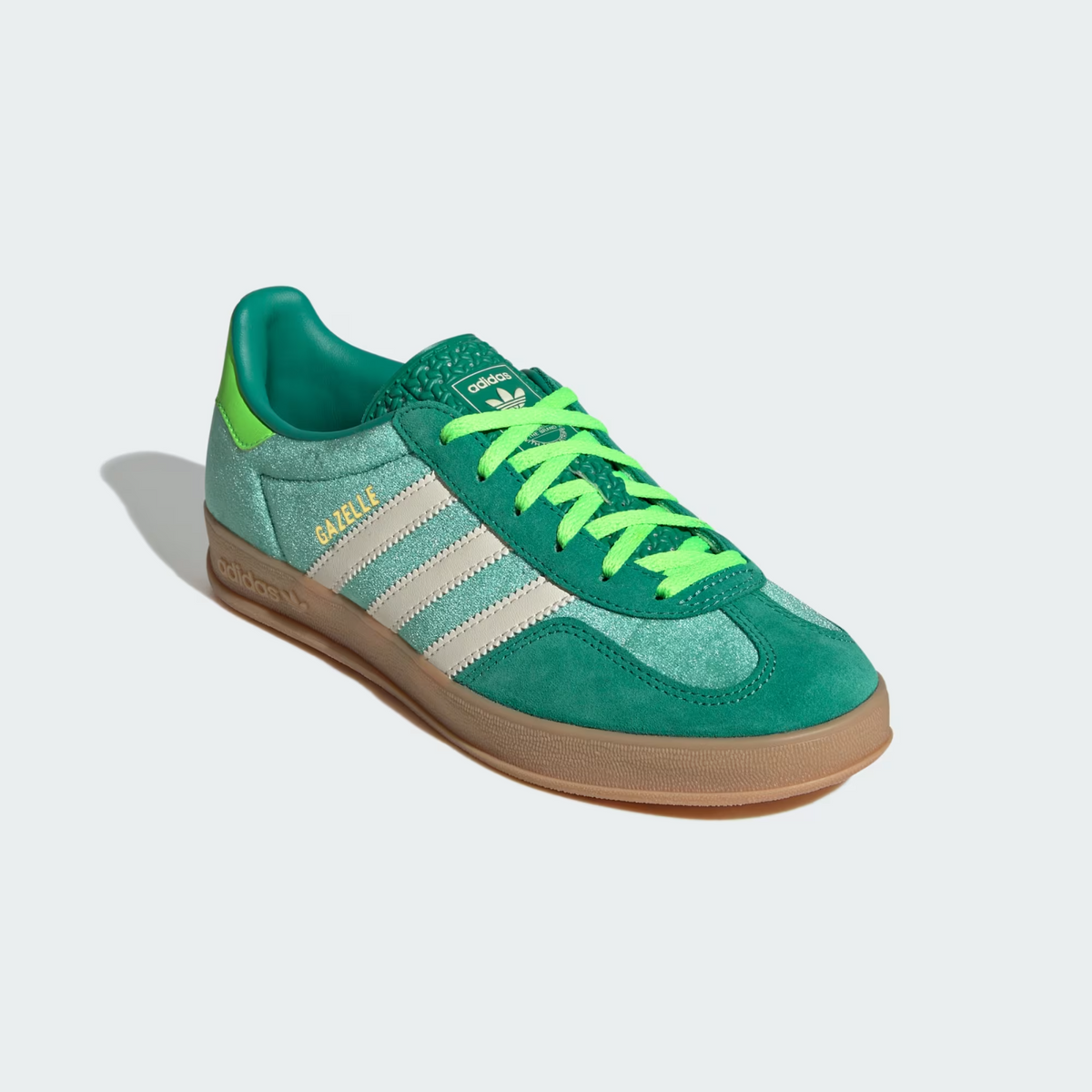 JI2715 adidas Originals Gazelle Indoor Semi Court Green Cream White (Women's)