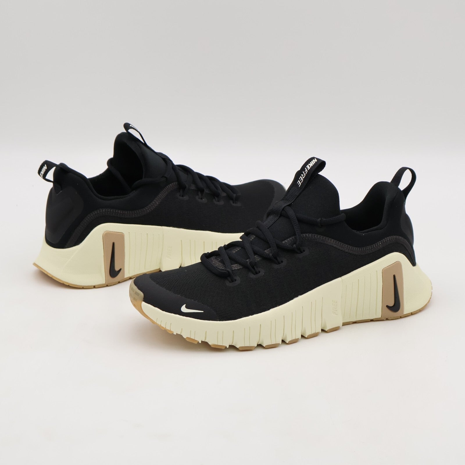 FJ7127-010 Nike Free Metcon 6 Black Gum Light Brown Coconut Milk (Men's)