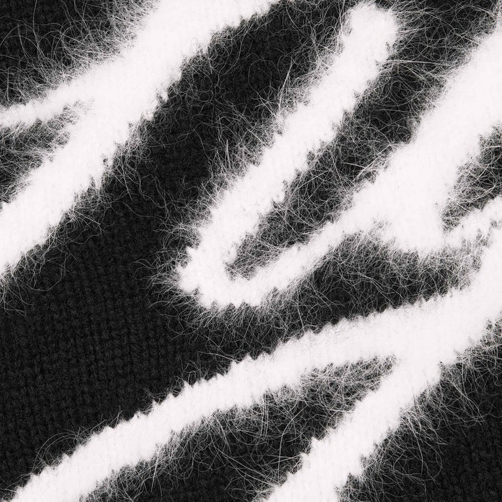 Supreme Angora Script Sweater Black