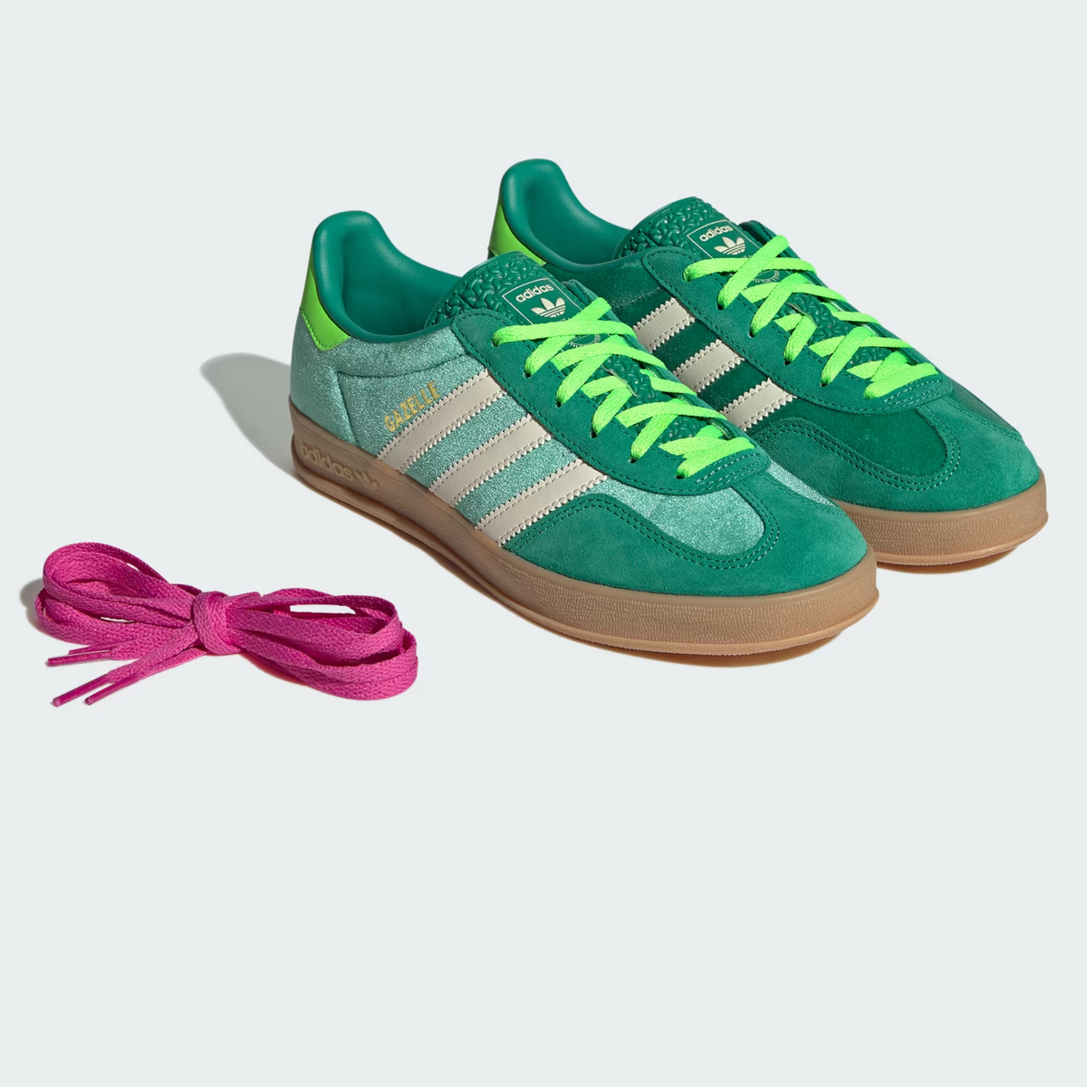 JI2715 adidas Originals Gazelle Indoor Semi Court Green Cream White (Women's)