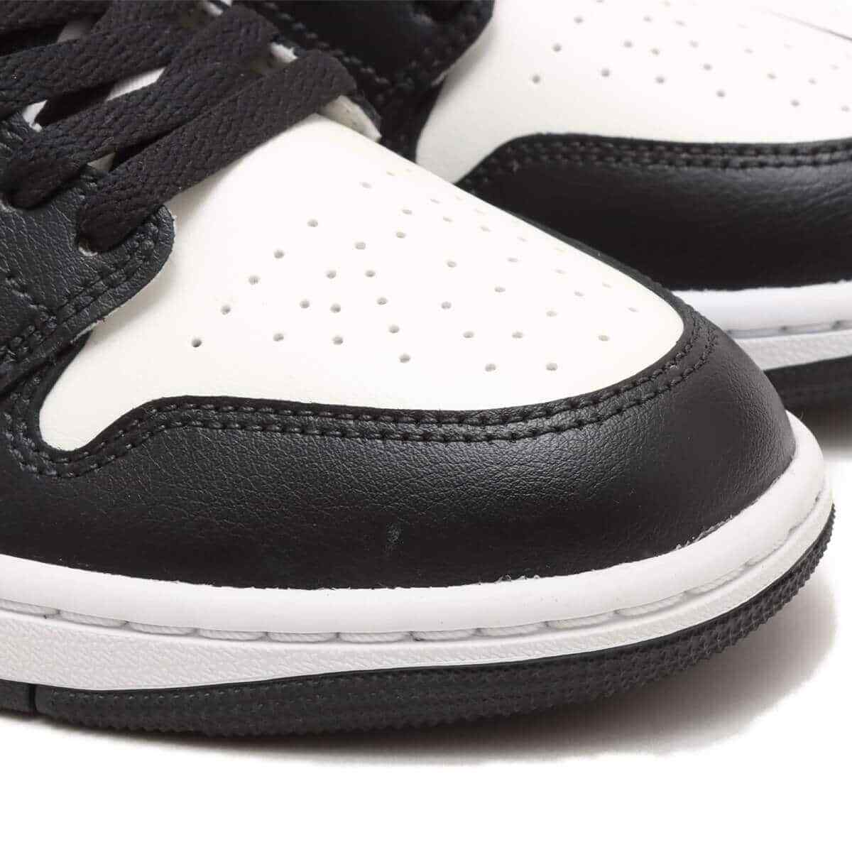BQ6472-160 Nike Air Jordan 1 Mid Sail Off Noir White Gym Red (Women's)