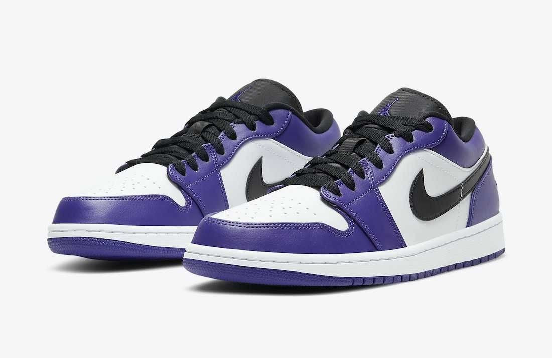 553558-500 Nike Air Jordan 1 Low "Court Purple" (Men's)