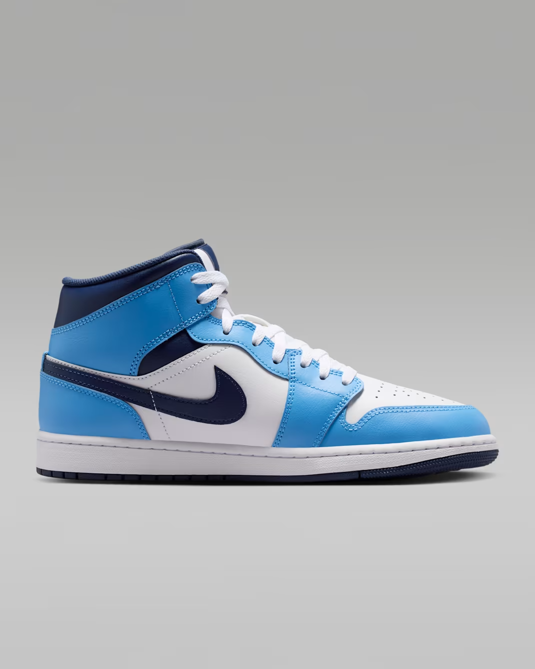 DQ8426-405 Nike Air Jordan 1 Mid University Blue White Sail Midnight Navy (Men's