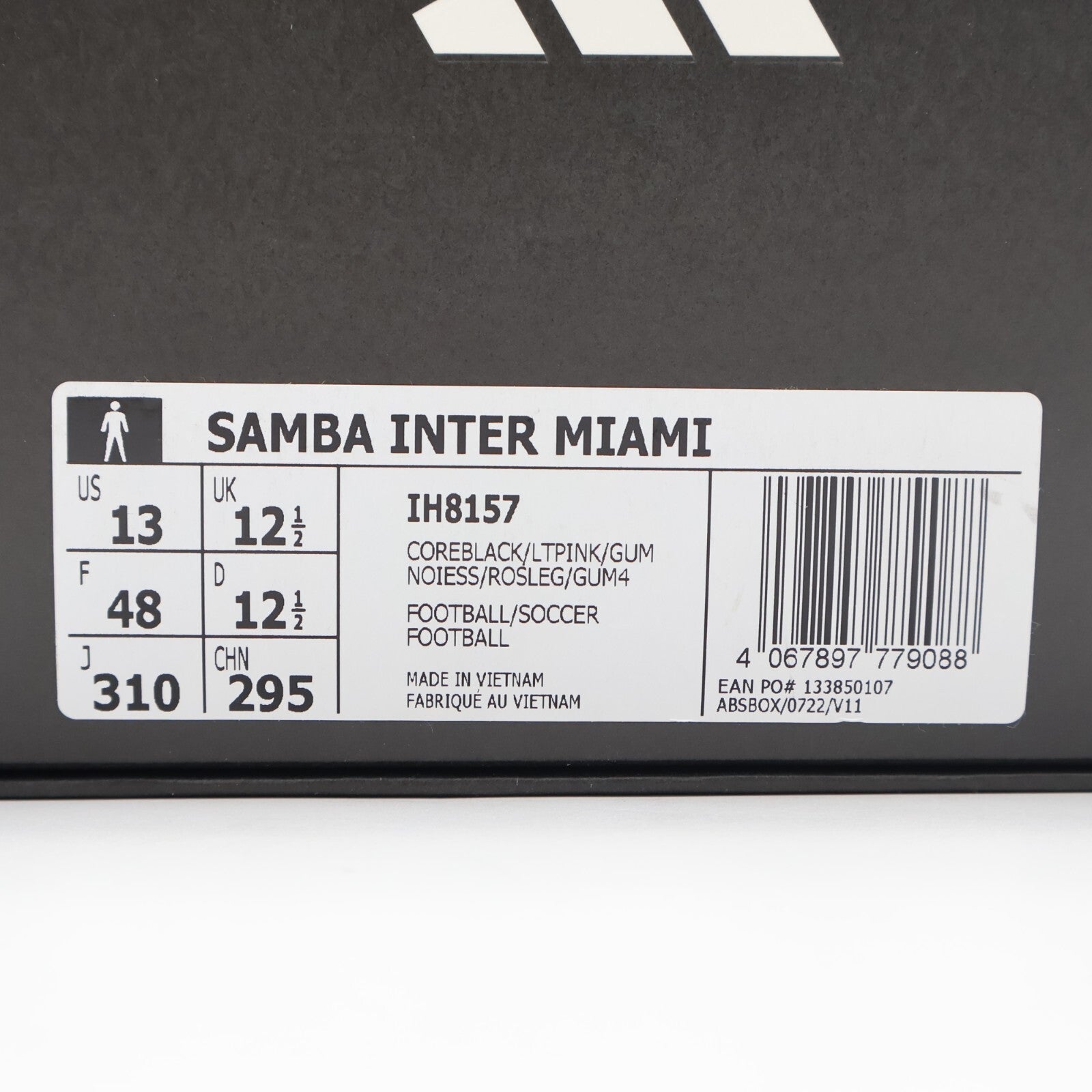 IH8157 Inter Miami CF adidas Originals Samba Core Black Light Pink Gum (Men's)