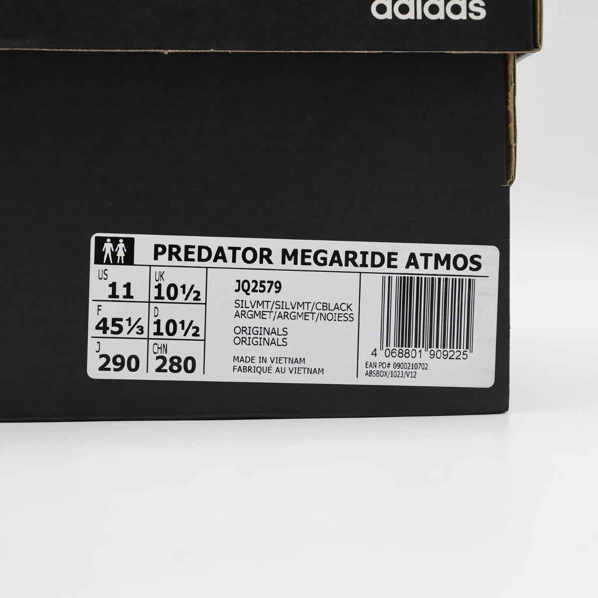 JQ2579 atmos Ã adidas Predator Megaride Silver Metallic Core Black (Men's)