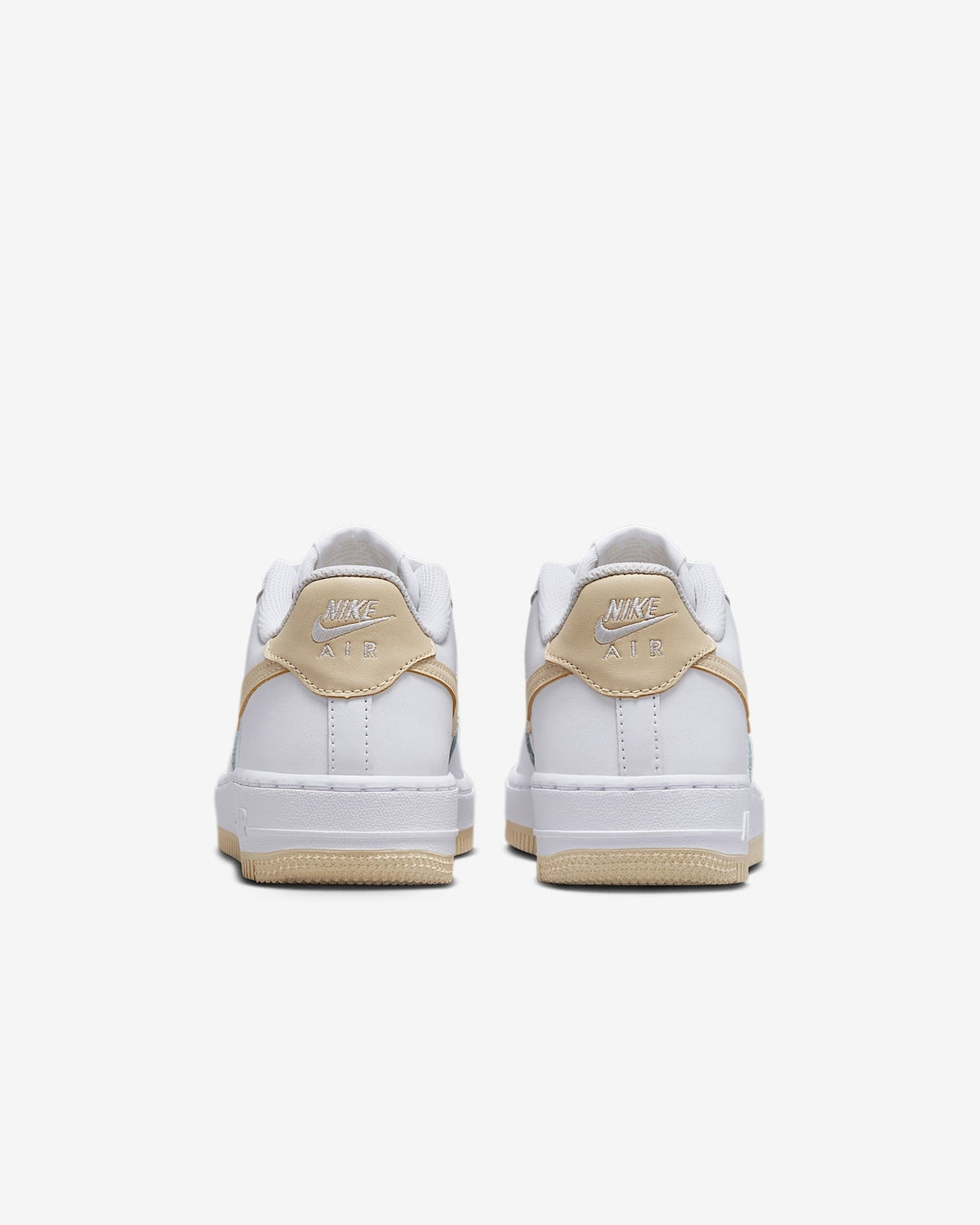 FV5948-118 Nike GS Air Force 1 White White Light Khaki