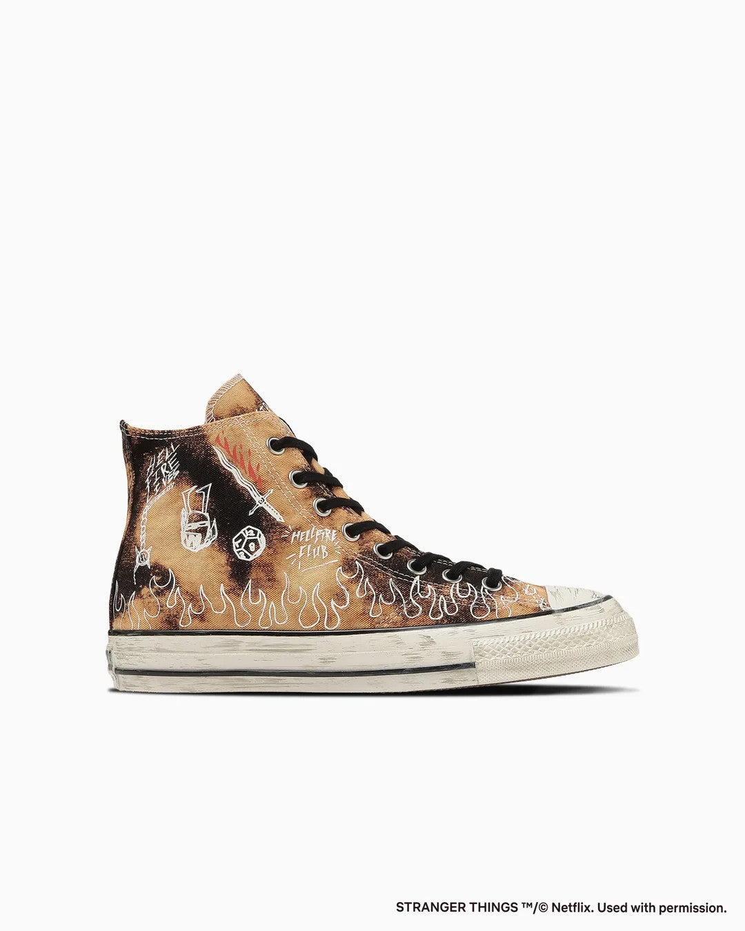 31317090 Stranger Things 5 Converse All Star Aged 87 HC Hi Bleached Black (Men's