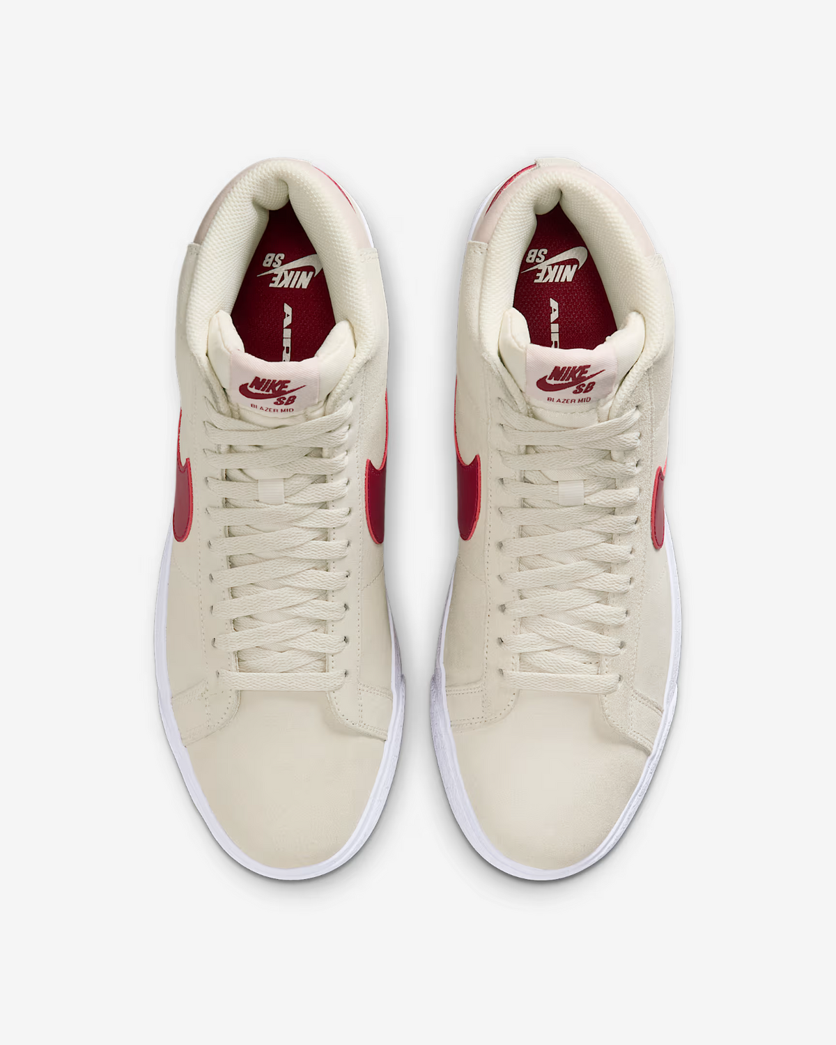 FD0731-100 Nike SB Zoom Blazer Mid Pale Ivory Silt Red White Noble Red (Men's)