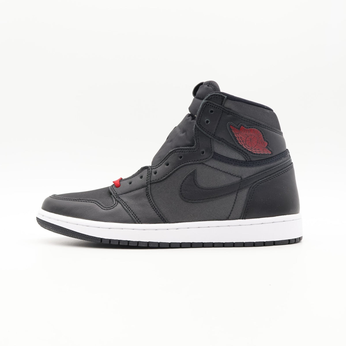 555088-060 Nike Air Jordan 1 Retro High OG Black Gym Red Satin Metallic (Men's)