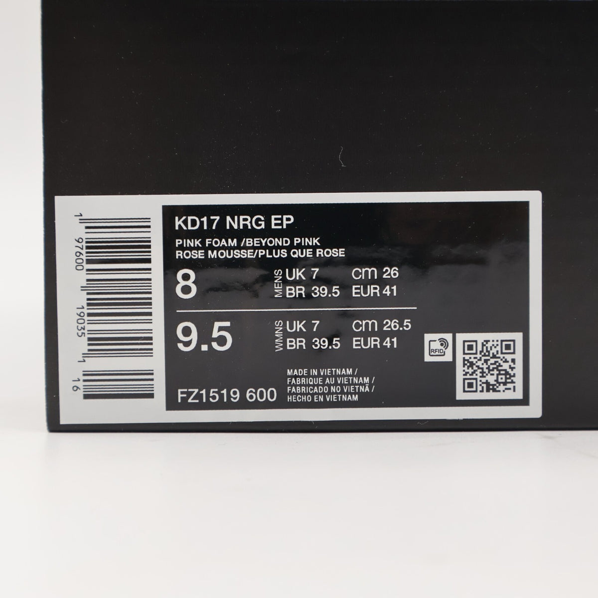 FZ1519-600 Nike KD 17 Aunt Pearl Pink Foam Beyond Pink EP FZ1519-600 (Men's)