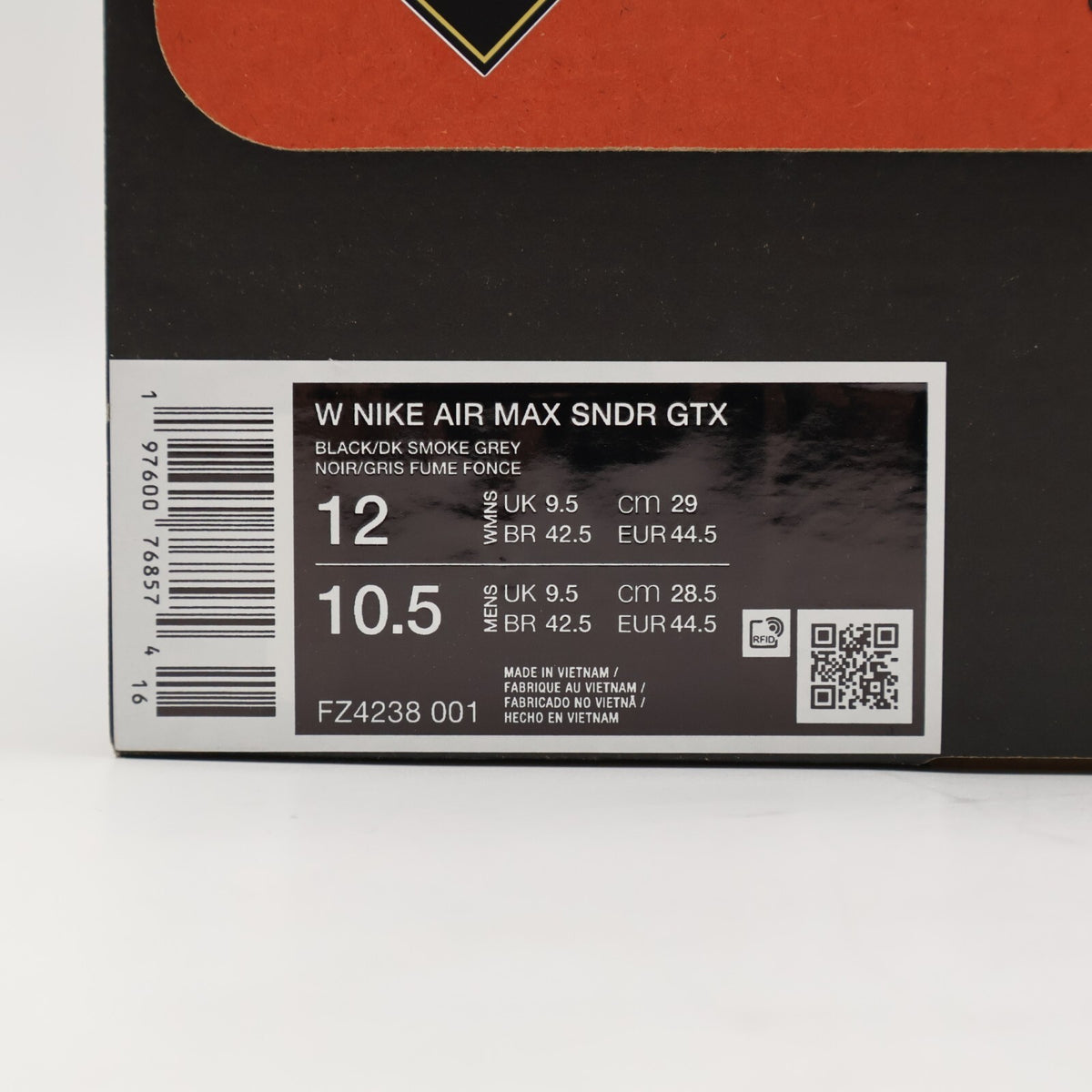FZ4238-001 Nike Air Max SNDR GORE-TEX Black Dark Smoke Grey (Women's)