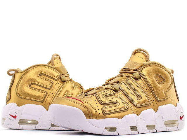 902290-700 Supreme Ã Nike Air More Uptempo "Metallic Gold" (Men's)