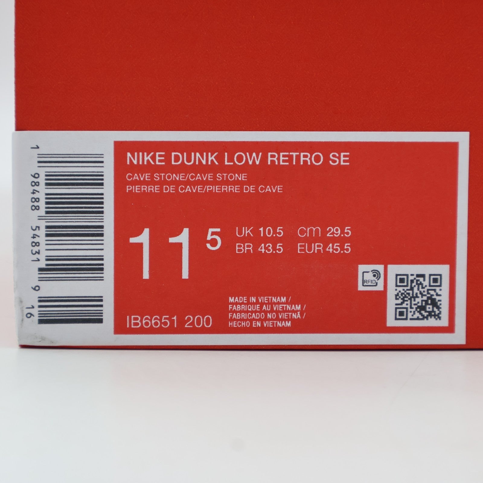 IB6651-200 Nike Dunk Low Retro SE Cave Stone (Men's)
