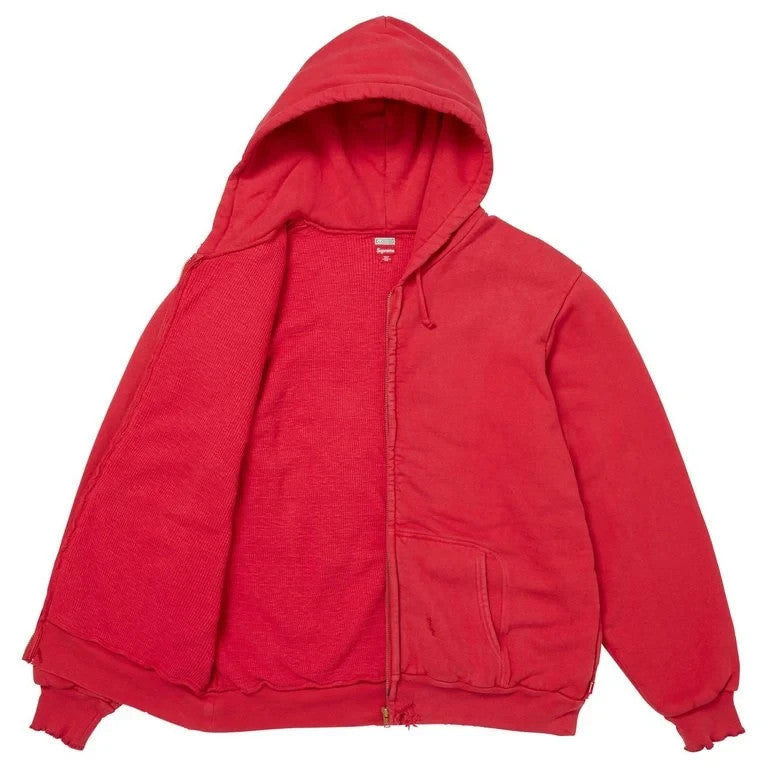 Supreme x A.PRESSE Vintage Zip Up Hooded Sweatshirt Red