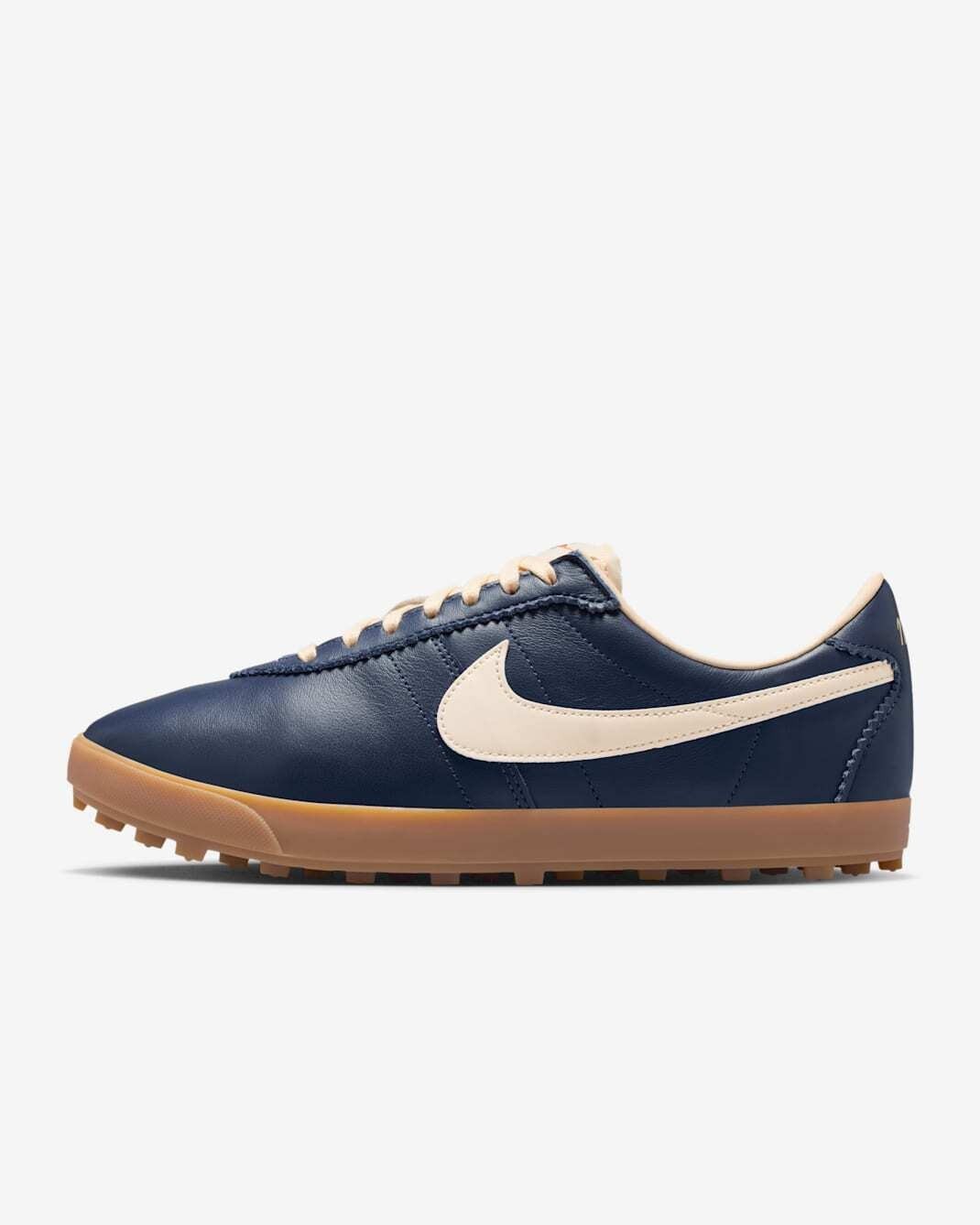 II1259-400 Nike ASTROGRABBER LEATHER MIDNIGHT NAVY MUSLIN GUM (Women's)