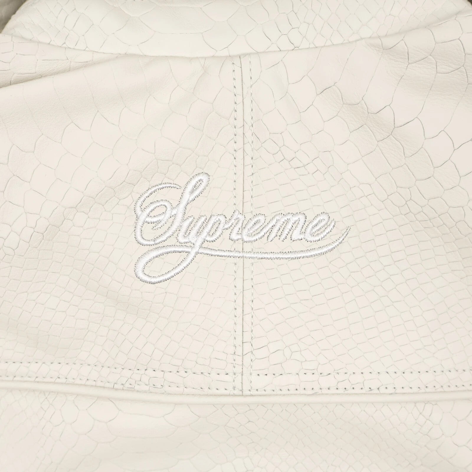 Supreme Nike Leather Varsity Jacket White