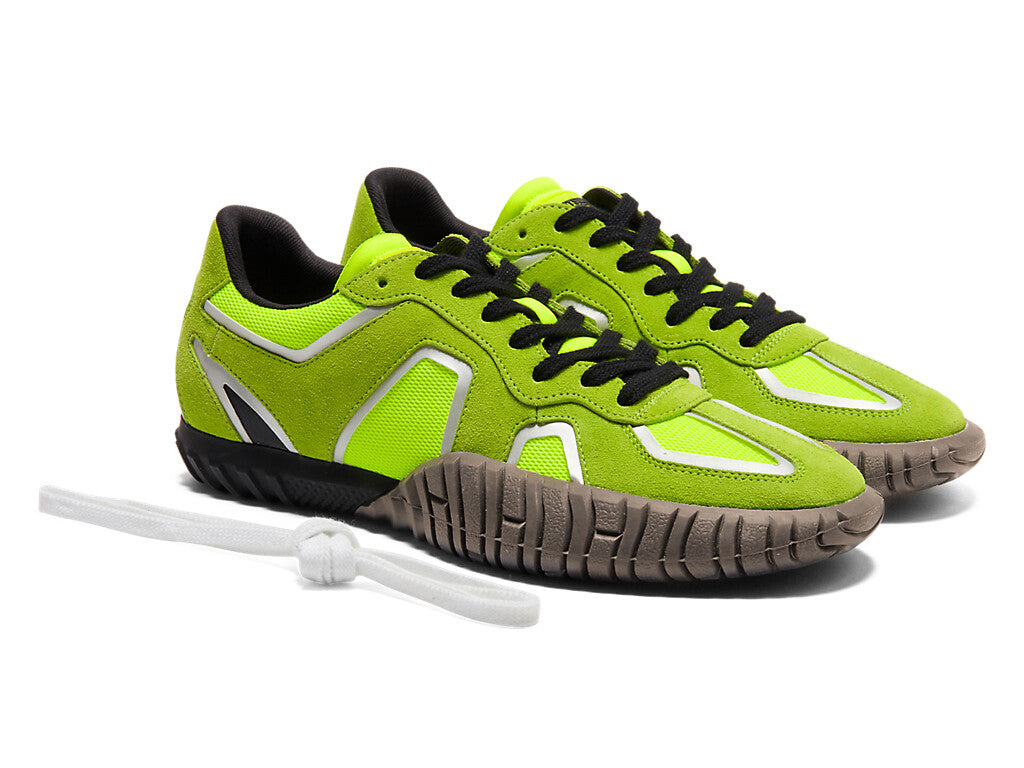 1183C165-750 Onitsuka Tiger Duck Tiger Trainer Safety Yellow Pure Silver (Men's)
