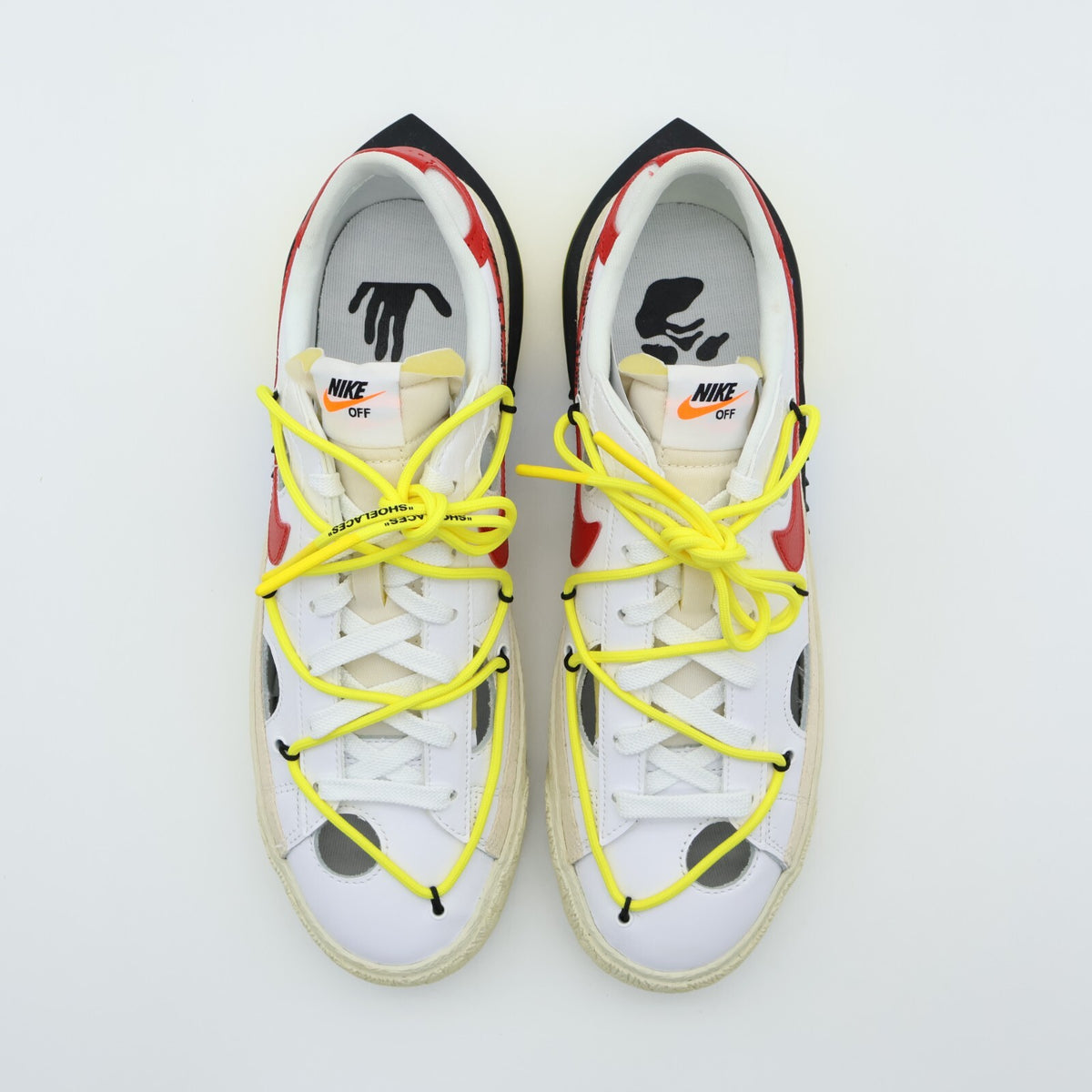 DH7863-100 Off-White Nike Blazer Low White University Red Sail Yellow (Men's)