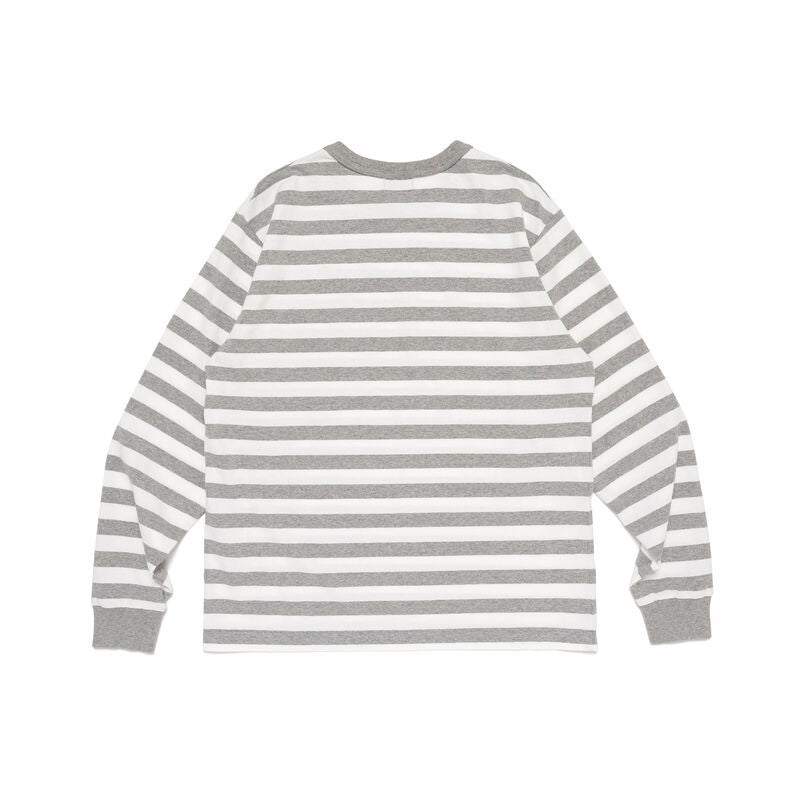 HUMAN MADE Striped L/S T-Shirt Gray