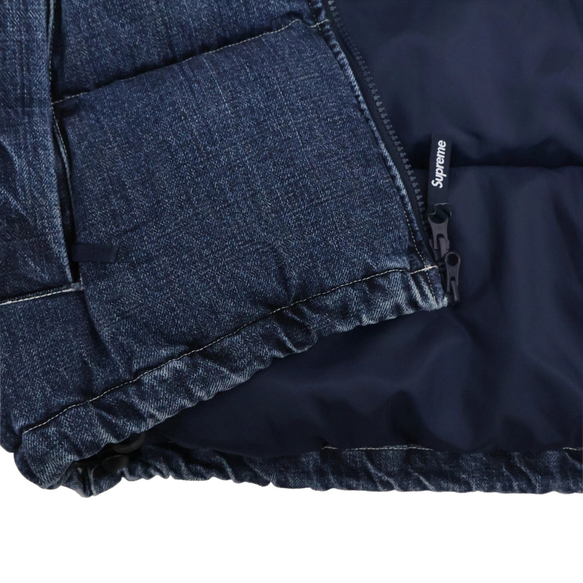 Supreme Nike Denim Puffer Vest Indigo