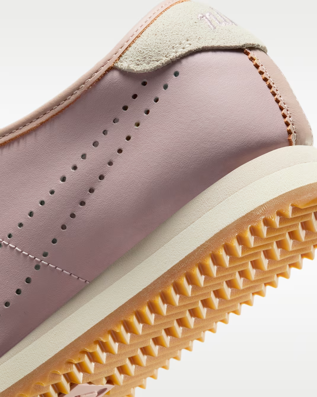 HQ1841-602 Nike Cortez Leather Particle Rose Perforated Swoosh (Women's)