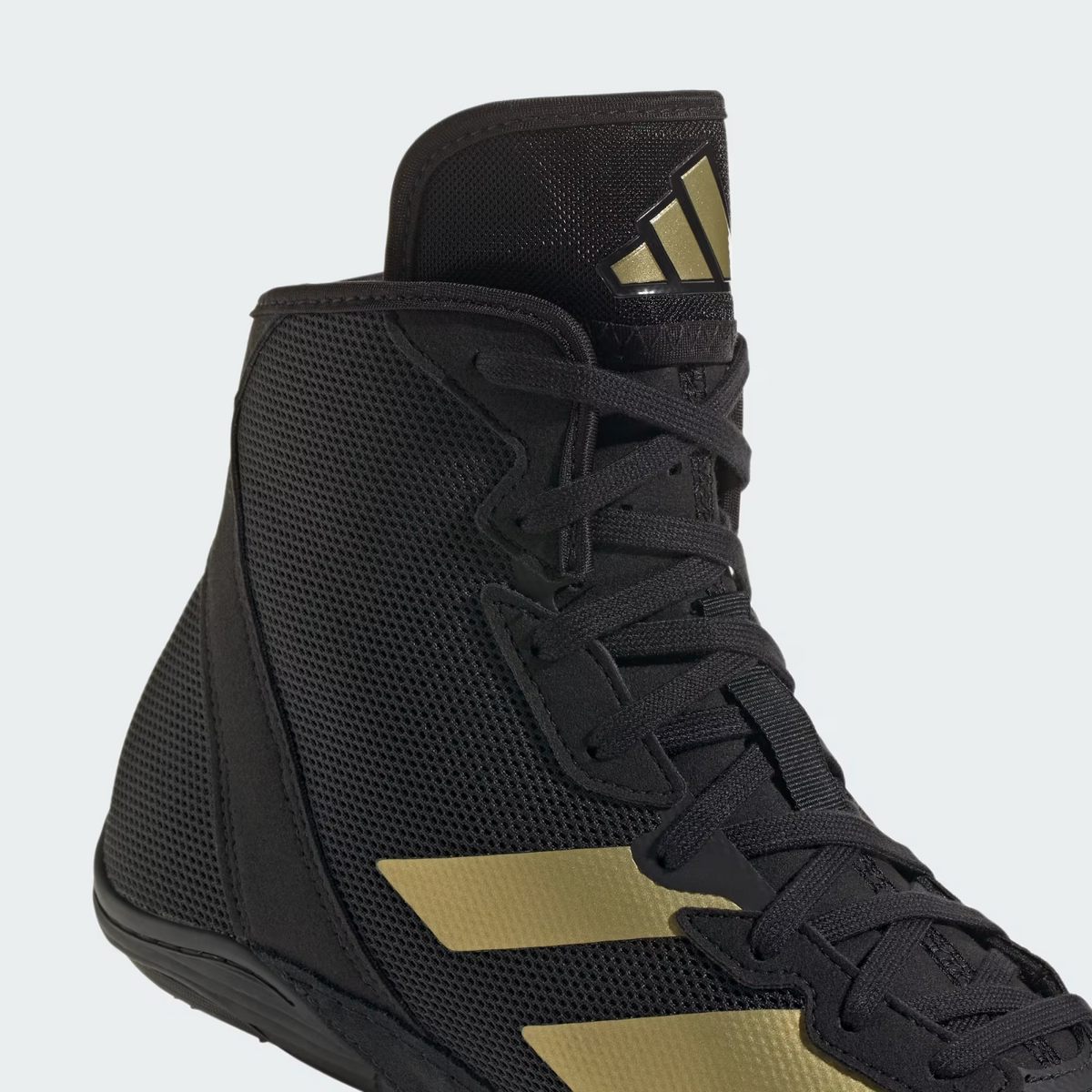 IE3207  adidas Adizero Mat Wizard 6 Core Black/Gold Metallic/Cloud White (Men's)