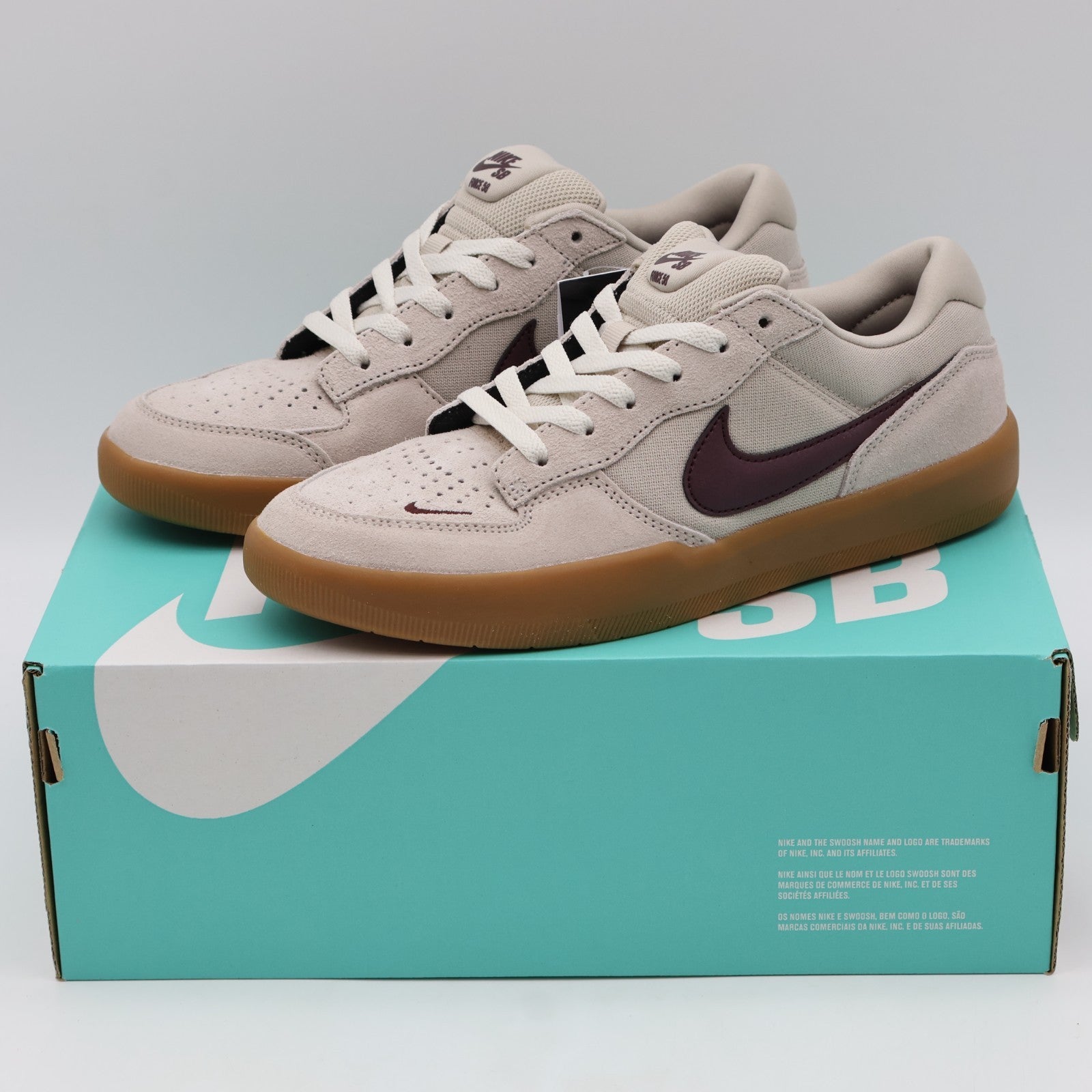 DV5477-203 Nike SB Force 58 Cream 2 Gum Light Brown Phantom Burgundy (Men's)