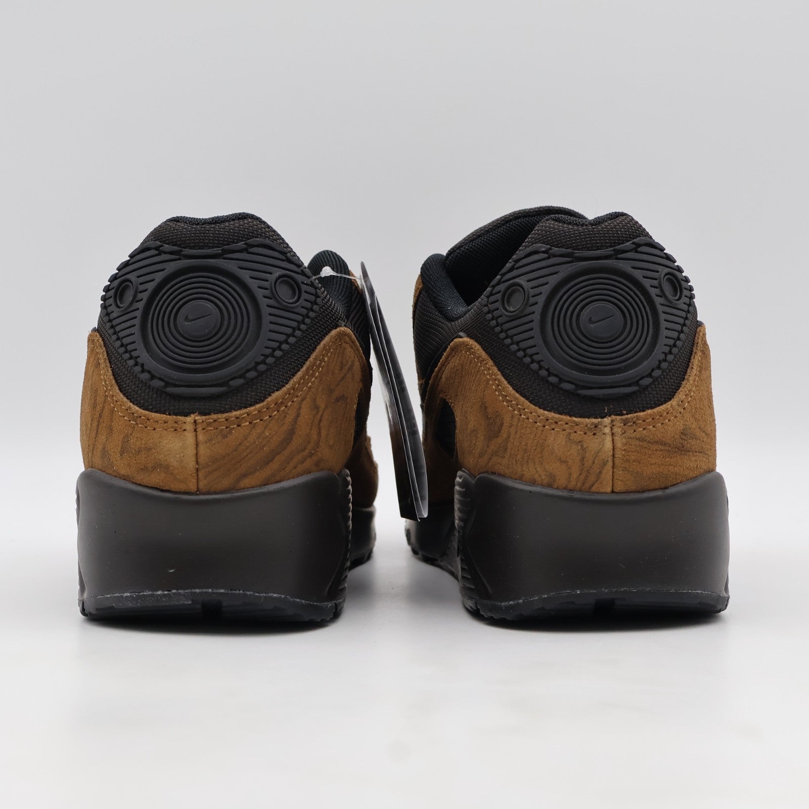 IQ0283-281 Nike Air Max 90 Premium Light British Tan Velvet Brown Black (Men's)