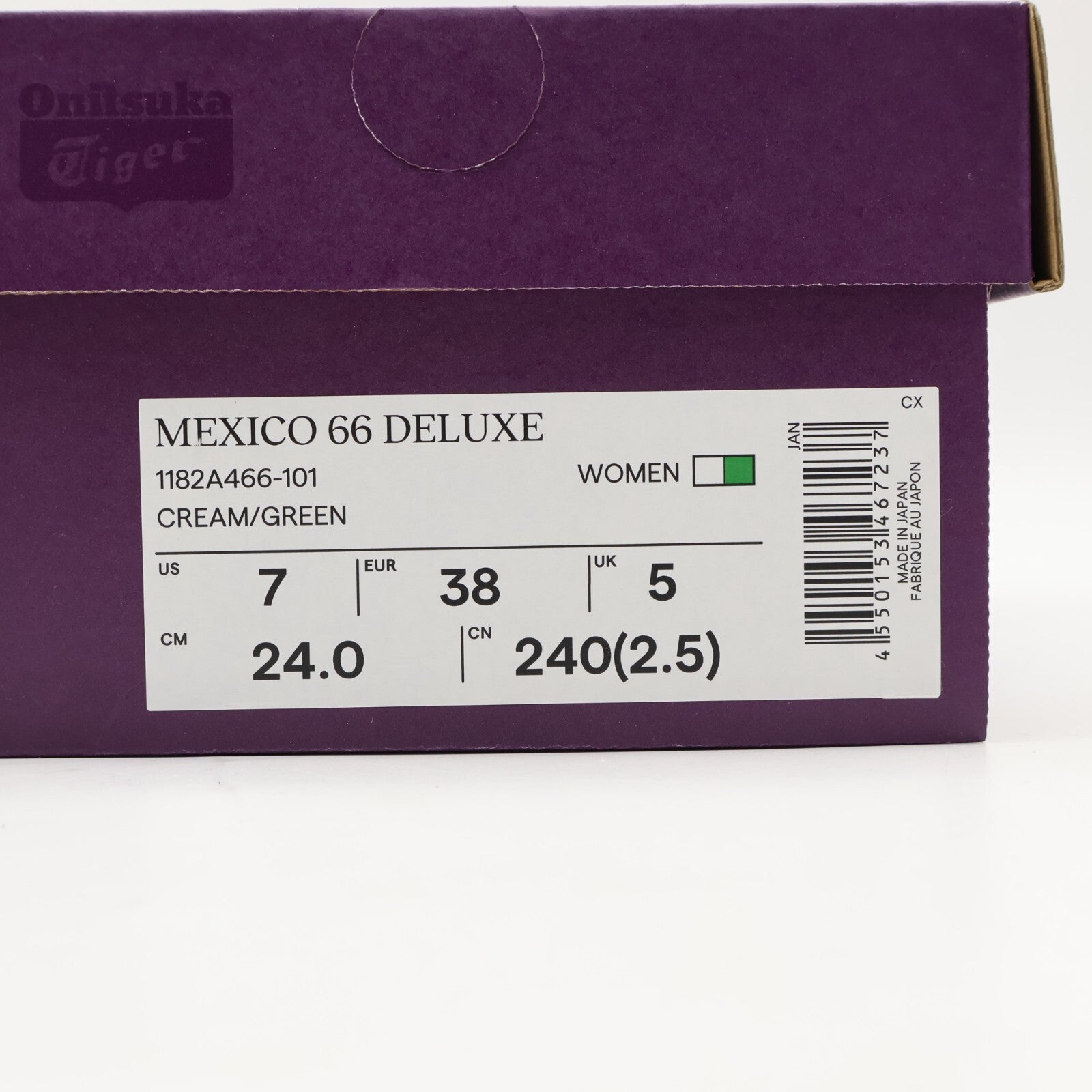 1182A466-101 Onitsuka Tiger Mexico 66 Deluxe Cream Green (Women's)