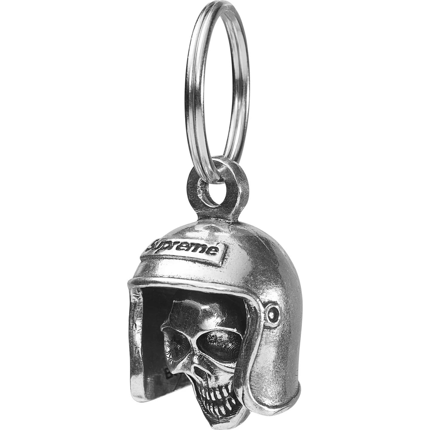 Supreme Skull Bell Keychain Silver