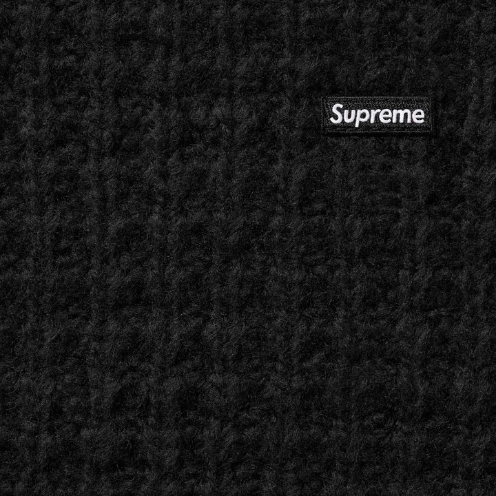 Supreme Small Box Waffle Sweater Black